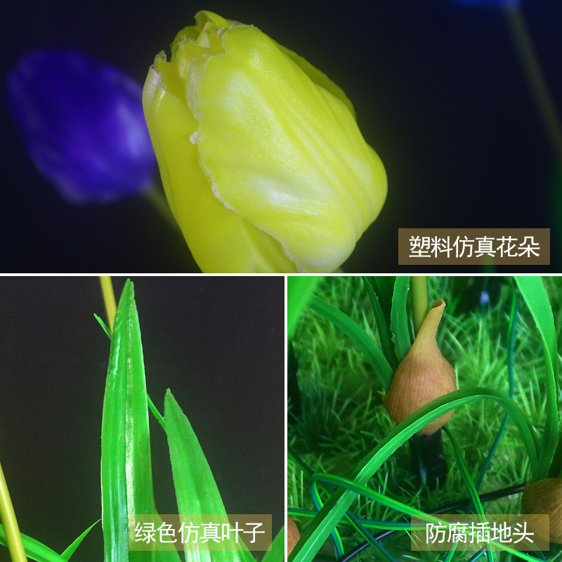 led tulip ground plug light, outdoor landscape light, simulated tulip light, outdoor light, lawn landscape light ground plug Application Scenario