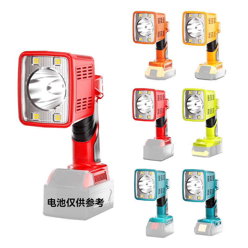 The outdoor bestseller long-range high-intensity led square searchlight is compatible with Makita Miwodewei Craftsman Black & Decker 18V batteries Application Scenario