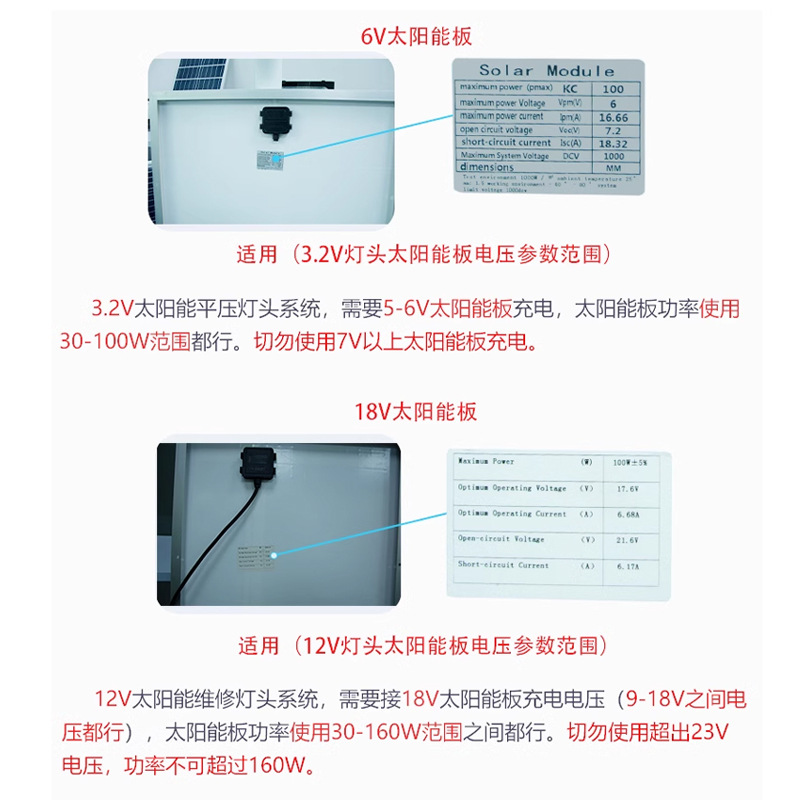 Solar street lamp system maintenance and replacement 12V3.2V18 integrated MPPT intelligent solution with street lamp head Specification drawing