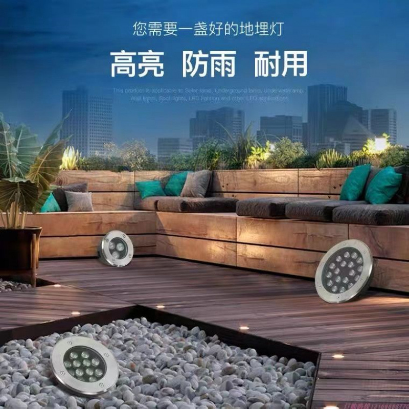 Embedded ground lights, led ground lights, spotlights, outdoor waterproof lawn lights, landscape lights, tree lights, underwater ground lights Application Scenario