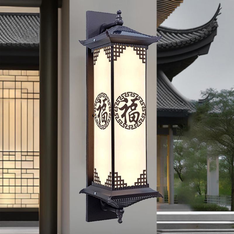 Solar aluminum wall lamps for outdoor fences, gardens, villas, courtyards, foyers, column lights, waterproof courtyard and balcony wall lamps details Picture