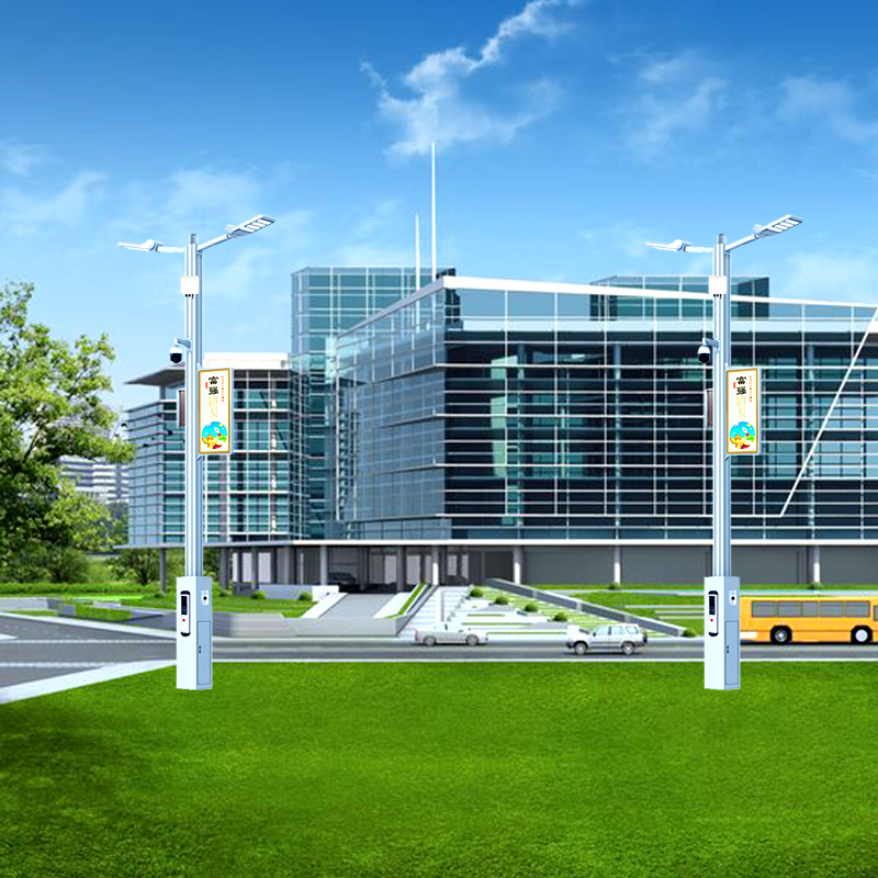 Outdoor urban lighting, 5G smart street lamps, traffic monitoring, charging piles, multi-functional intelligent display screens, comprehensive lamp poles Application Scenario