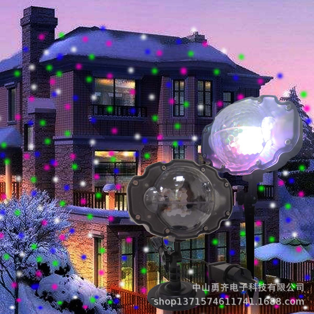 White light mini snow lantern Garden courtyard decoration waterproof indoor Christmas snow lantern Specification drawing