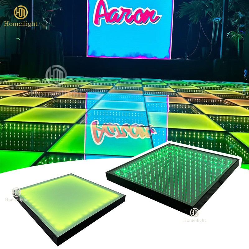 50x50cm deep-sea dyed dancing floor tiles 3D+2D white glass dancing floor tiles Specification drawing