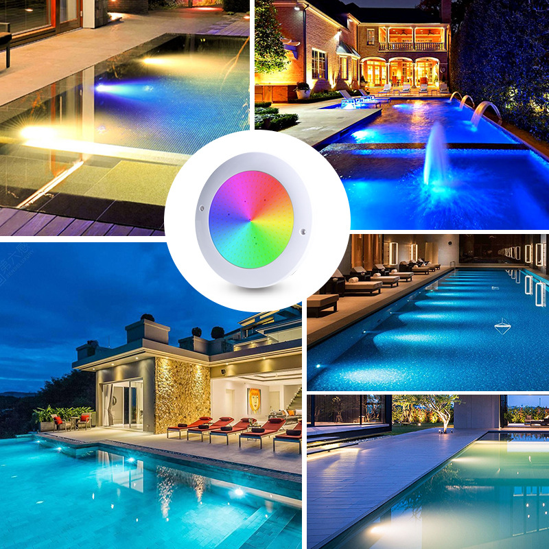 New cross-border RGB tube-type swimming pool light, PC underwater light, waterproof DC universal wireless, fully potting, IP68 Application Scenario
