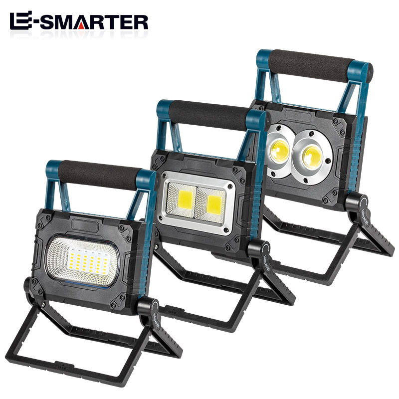 The new solar floodlight, LED high-intensity outdoor lighting, comes with a stand, USB charging, flashlight and emergency light Specification drawing