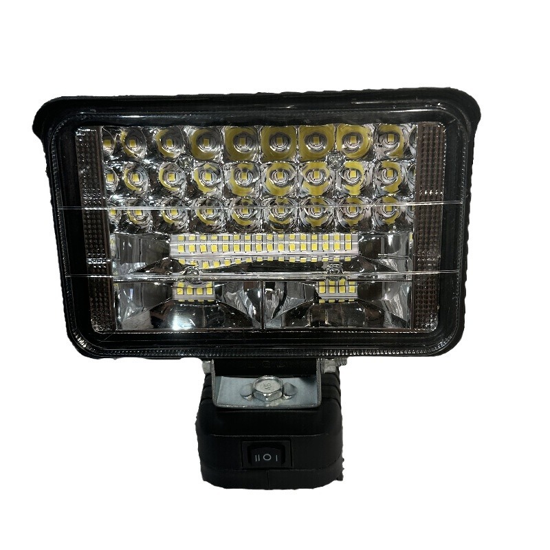 Multi-functional rechargeable LED light, lithium battery floodlight, work light, lighting light, emergency light, dual USB for mobile phone charging Item Picture