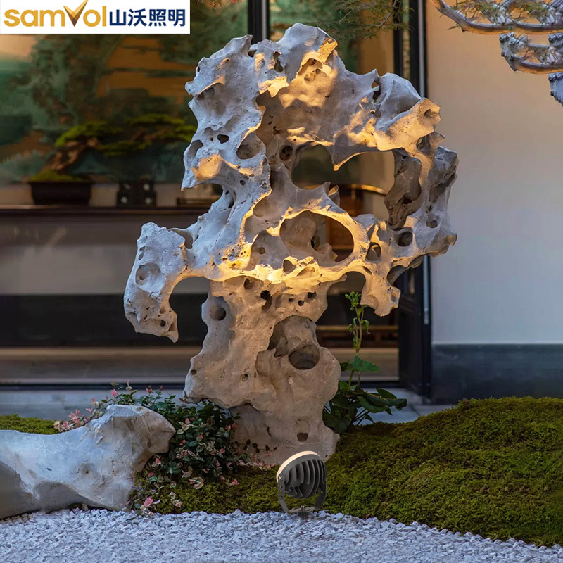 Shanwo outdoor waterproof spotlights, tree lights, led courtyard villa outdoor lawn landscape lights plug Application Scenario