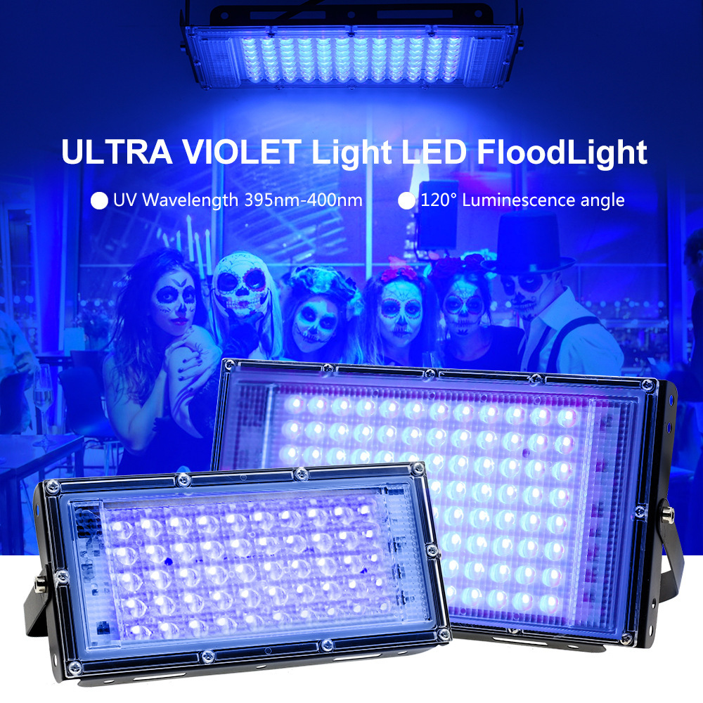 Cross-border led ultraviolet light, 395nm ultraviolet floodlight, fluorescent Party floodlight, stage atmosphere light full figure