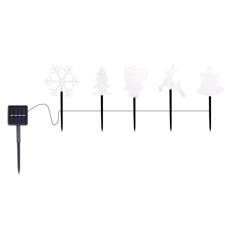 Cross-border exclusive solar ground socket lights, Christmas outdoor waterproof colored lights, snowflake stars, courtyard lawn atmosphere lights Item Picture