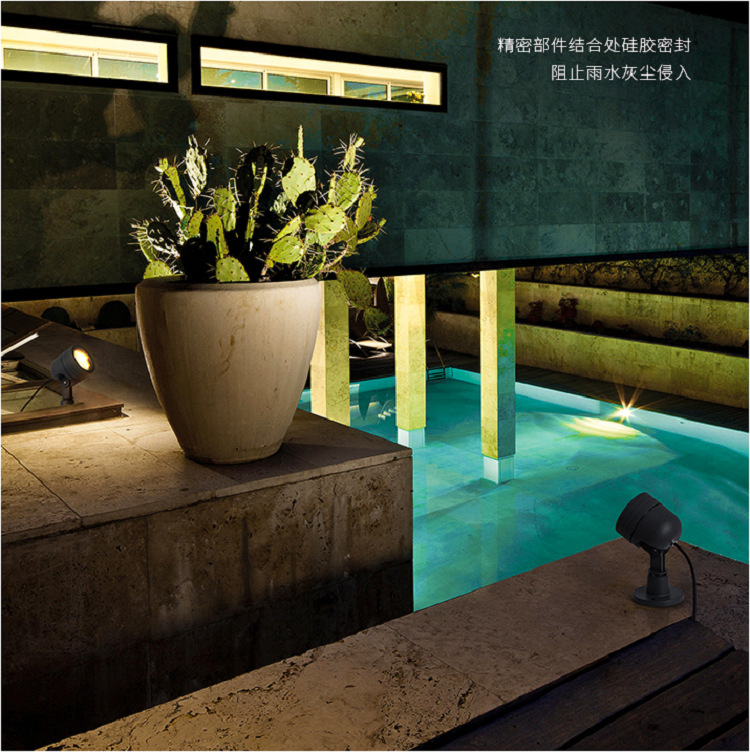 LED tree shooting lights, outdoor floodlights, waterproof landscape spotlights, garden courtyard outdoor lights, lawn courtyard lights Application Scenario