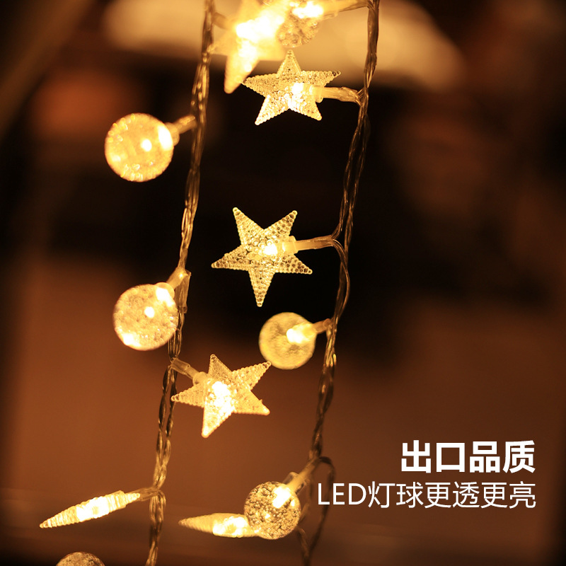 Solar outdoor lights, courtyard household light strings, outdoor waterproof terrace garden led ambient light strips, hanging tree color lights Application Scenario