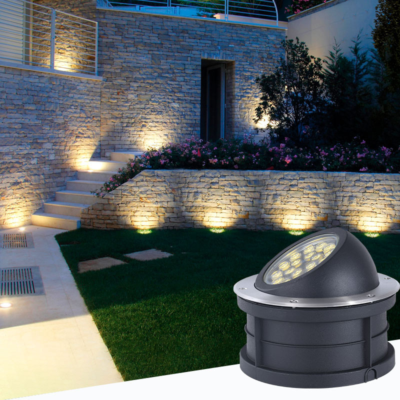 Polarized ground light, led embedded ground light, outdoor waterproof circular COB10W ground light, outdoor landscape light details Picture