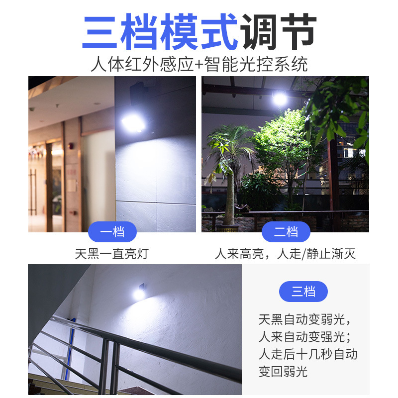 2025 New solar courtyard outdoor light, human-sensing home lighting for the main entrance, outdoor yard night light details Picture