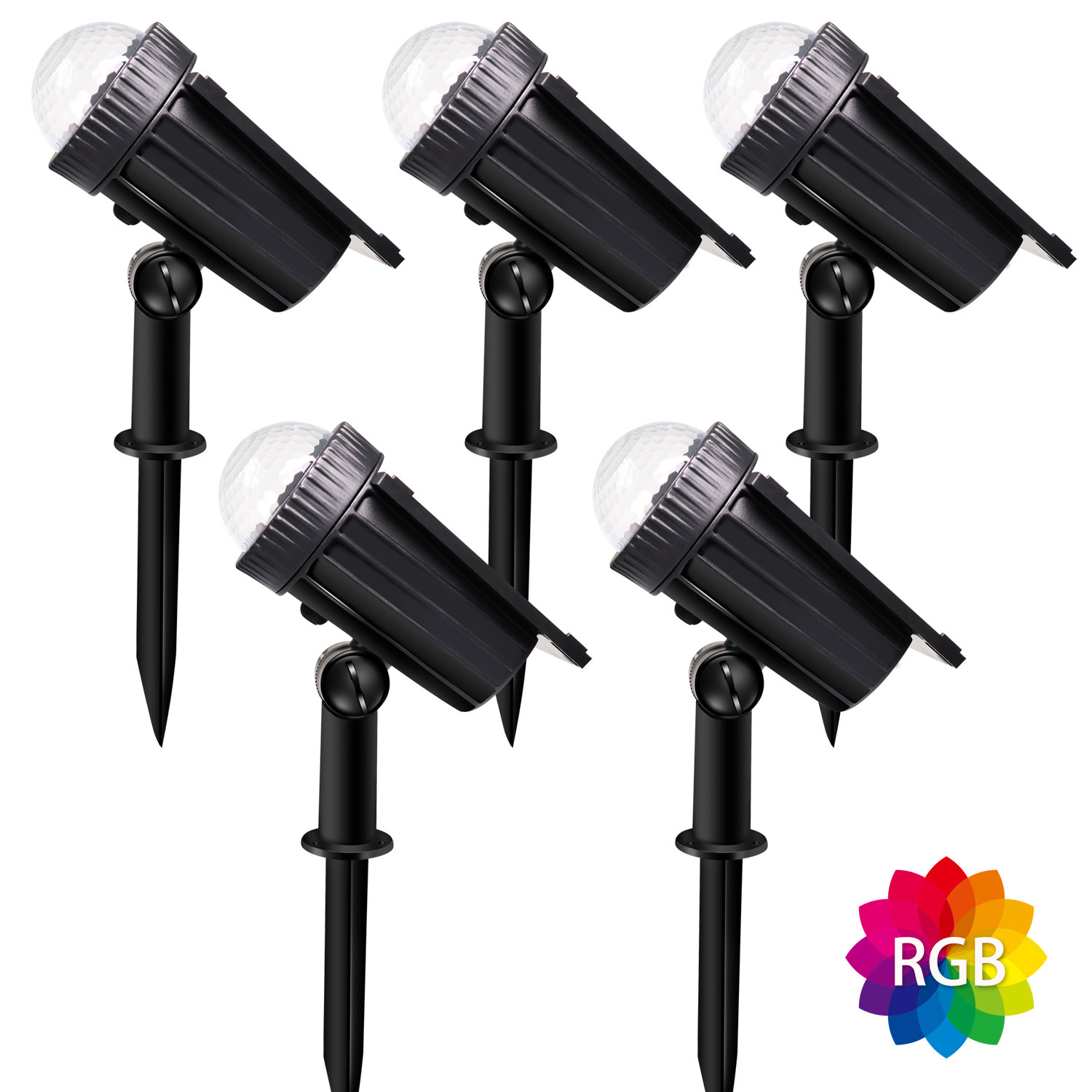 New outdoor solar spotlights, lawn projection water drop lights, floodlights, wall lamps, road, courtyard and garden tree lights Item Picture