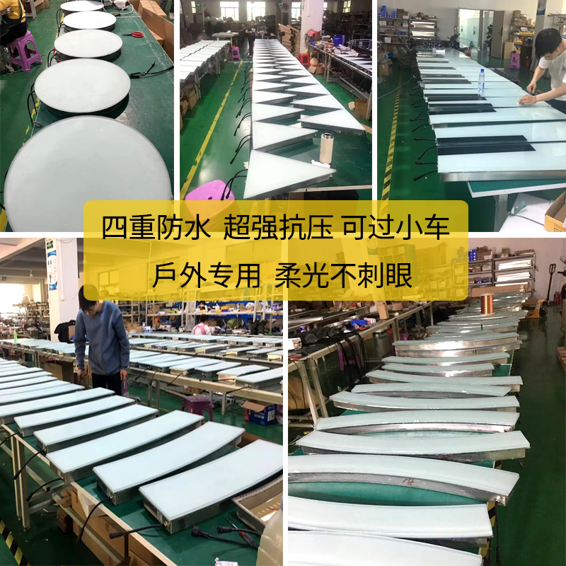 Floor tile lights, stainless steel strip floor lights, square square arc-shaped irregular floor tile lights, interactive sensor piano lights Application Scenario