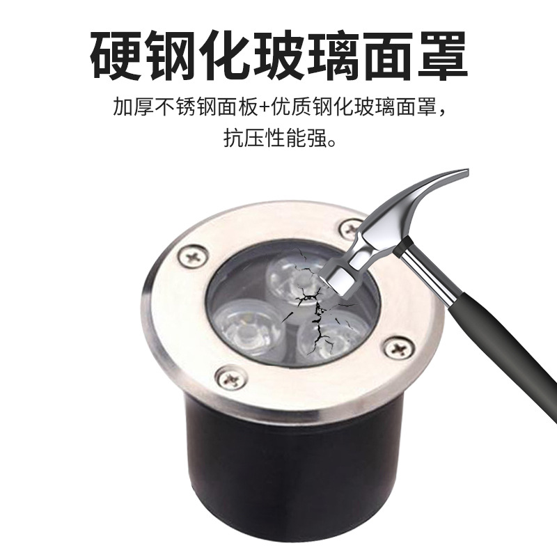 Wholesale of 9w round type stainless steel anti-glare 24v round type ground lamps for walkways and villas from the manufacturer Application Scenario