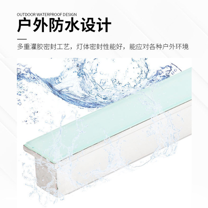 LED strip floor tile light, 24V outdoor waterproof arc-shaped line light, embedded induction light, stainless steel ground lamp Application Scenario