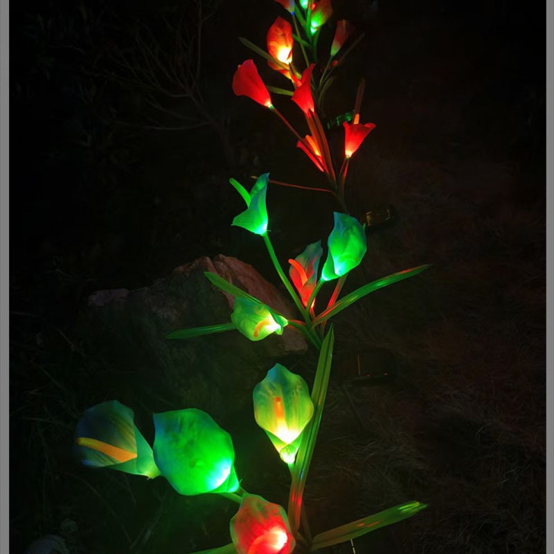 E-commerce cross-border solar outdoor landscape lights, Marty lotus lights, waterproof lawn and courtyard decorative ground insert lights details Picture