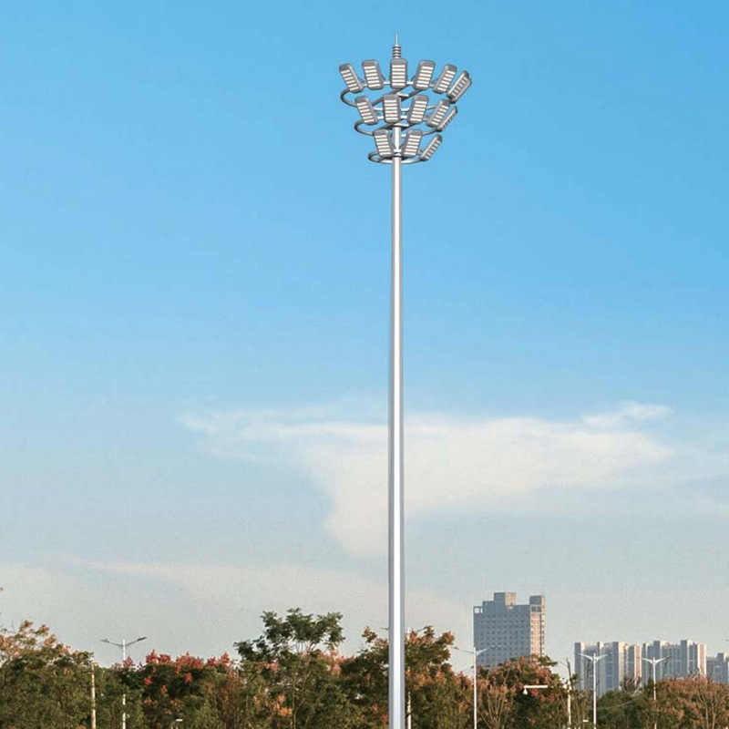 Factory direct supply of 15-meter and 20-meter stadium lift-type LED high mast lights, outdoor sports field and square high mast lights wholesale Specification drawing