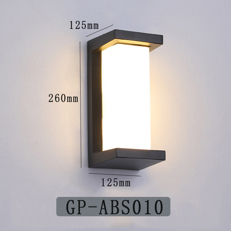 Outdoor wall lamps, simple and modern waterproof ABS, corridor entrance garden, balcony terrace, outdoor wall and courtyard lamps Application Scenario
