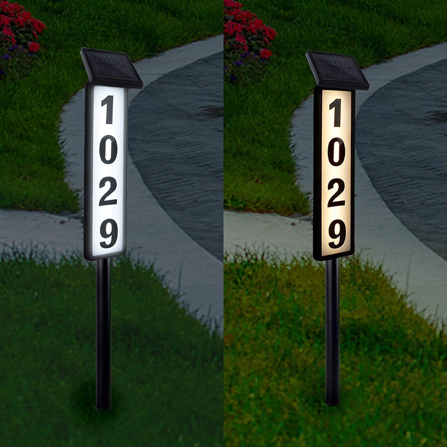 New cross-border solar doorplate light, household garage door indicator wall light, outdoor LED garden light without wiring Application Scenario