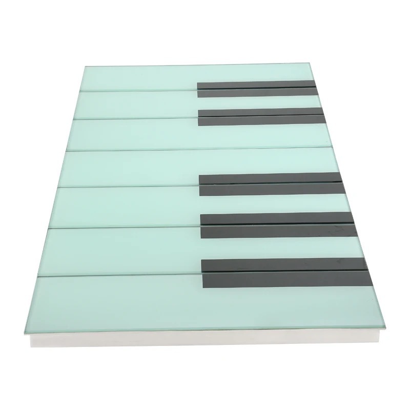 LED piano sensor floor tile light, sound-emitting floor light, piano key staircase step floor tile light, internet-famous music foot pedal light Item Picture