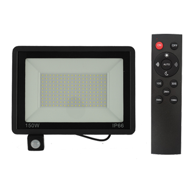 LED remote control floodlight 100W, remote control sensor floodlight 50W, adjustable brightness sensor Apple floodlight Item Picture