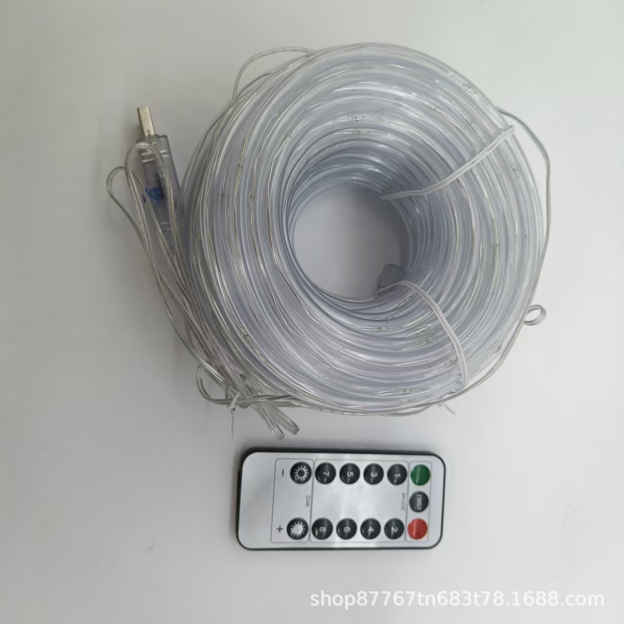 USB flash string with remote control, 8 modes, suitable for bedroom, Christmas tree, indoor and outdoor Item Picture