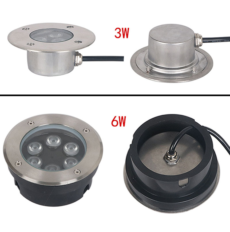 led underwater ground light, embedded stainless steel underwater light, 12V24 waterproof ultra-thin fishpond spotlight, swimming pool wall light details Picture