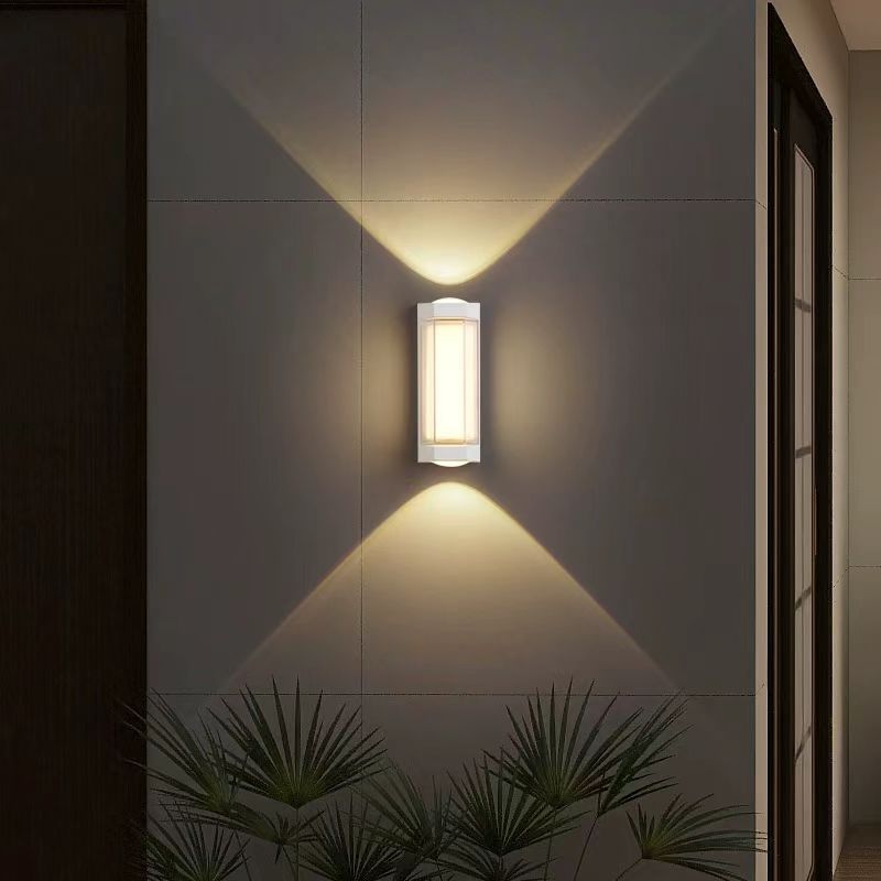 Outdoor wall lamps, waterproof led three-sided light-emitting corridor lamps, villa courtyard entrance, outdoor balcony wall lamps details Picture