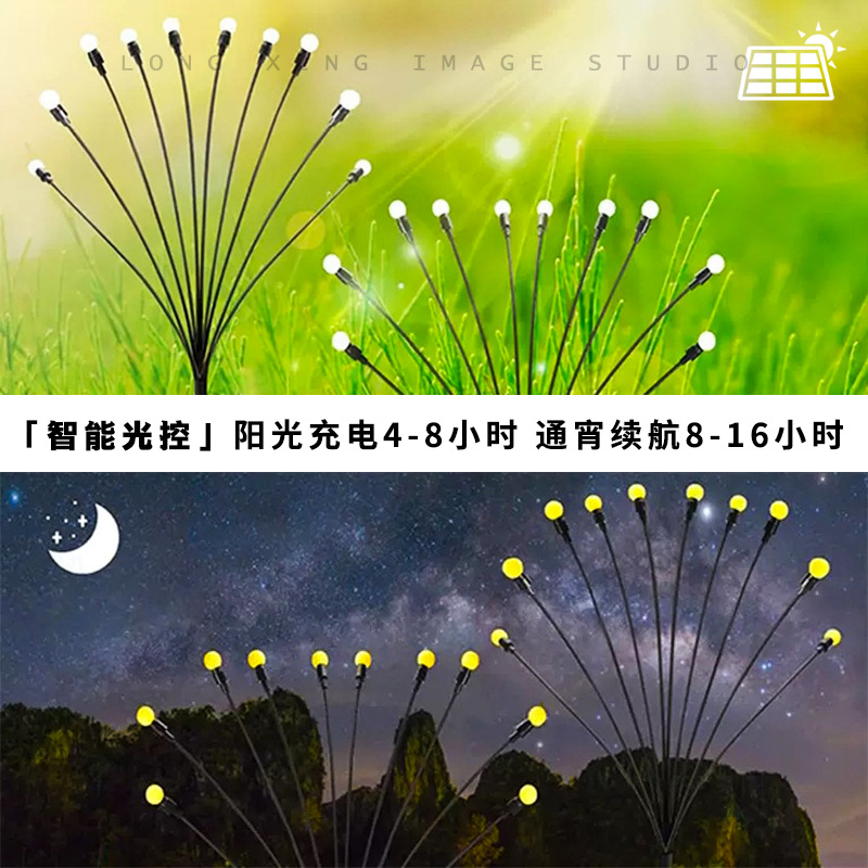 Romantic firefly lights, solar atmosphere lights, outdoor lawn and courtyard lights, garden decorative lights, and colorful lights for homestays and restaurants Application Scenario
