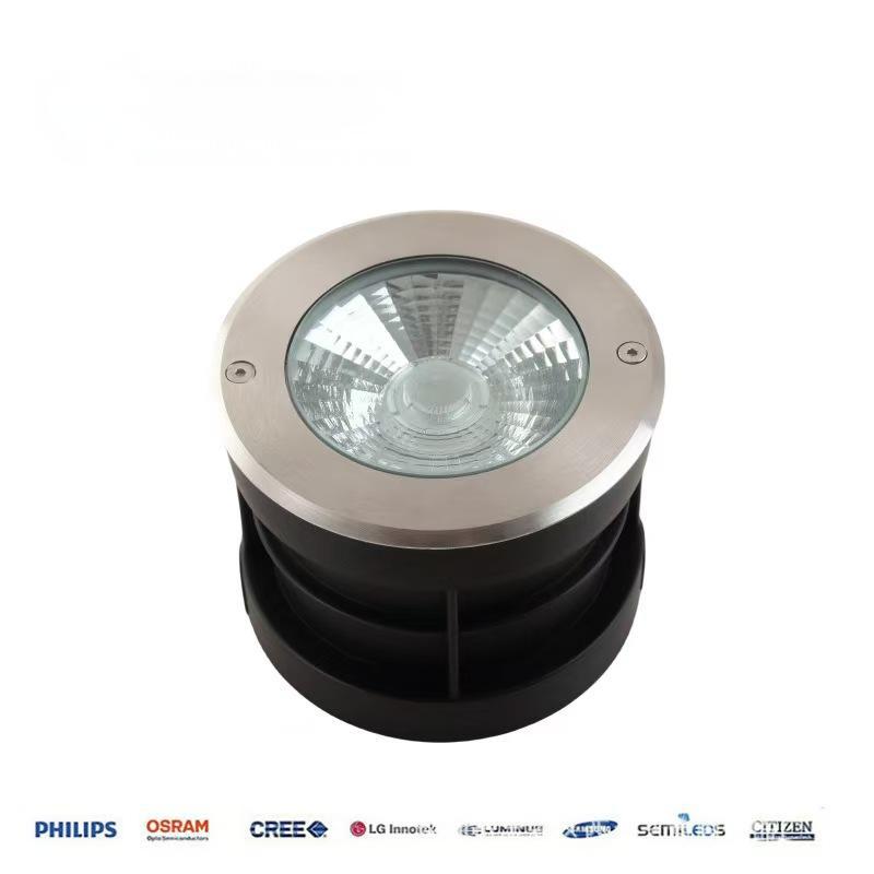 Factory direct sales of 18W outdoor waterproof LED high-power embedded ground lights, square circular seven-color buried lights full figure