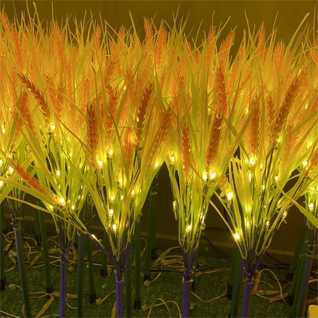 Source factory LED ground insertion rice and wheat ear lights, cultural and tourism landscape lights, commercial street outdoor park decorative grassland lights Application Scenario
