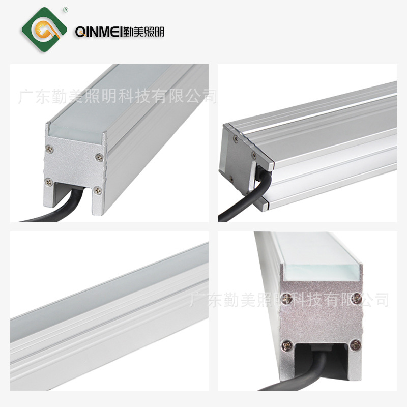 Embedded long strip ground lights RGBW seven-color floor tile lights 12W and 15W strip park square step ground spotlights Specification drawing