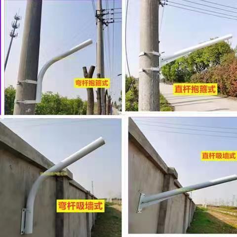Wholesale electric poles, led lights, solar street lamp brackets, curved arms, cantilever arms, cement poles, clamp poles, and integrated street lamp poles Specification drawing