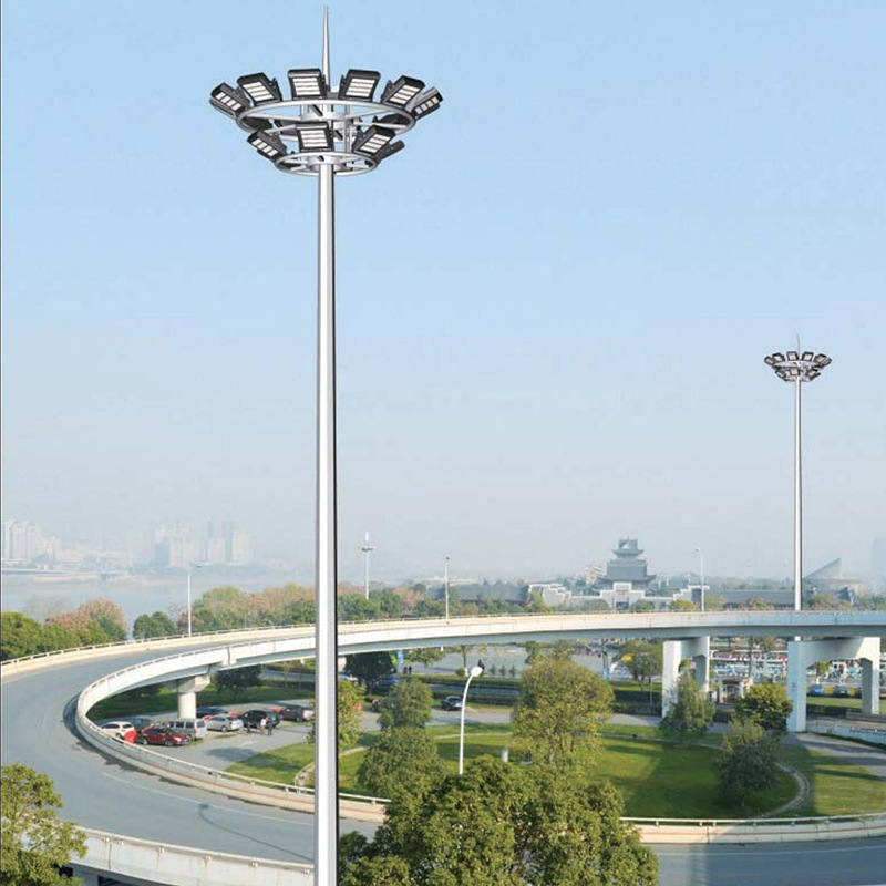 Factory direct supply of 15-meter and 20-meter stadium lift-type LED high mast lights, outdoor sports field and square high mast lights wholesale Application Scenario