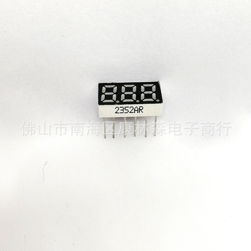 0.25-inch 3-digit single-row led red 2352AR common cathode 2352BR common cathode digital tube Item Picture