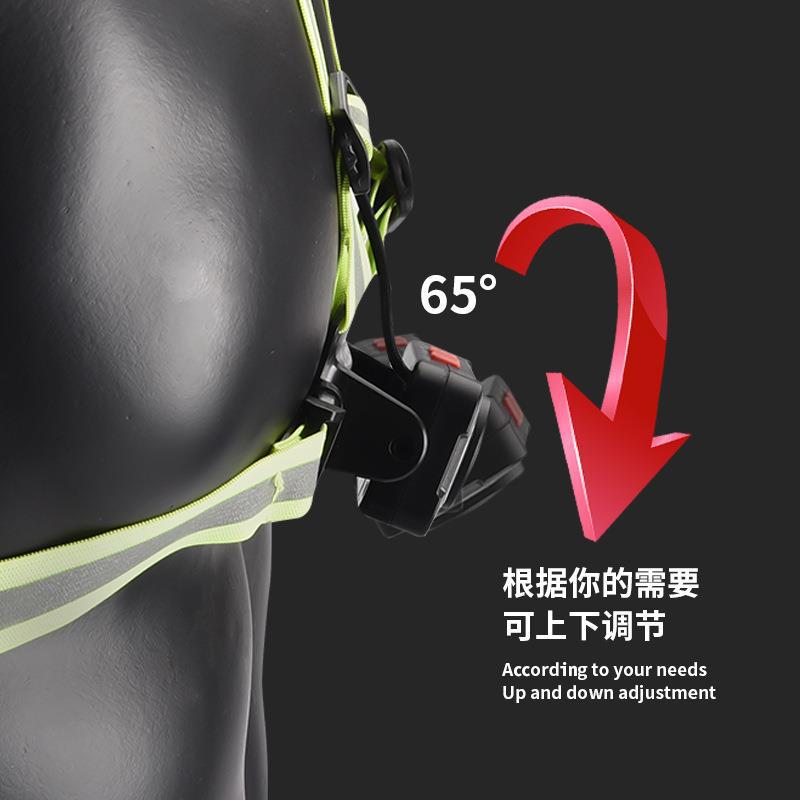 Cross-border new Type-c charging running light, chest light, outdoor mountain climbing sports night running light, running light warning light Specification drawing