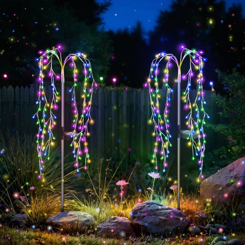 Solar smoke lamp, led outdoor lawn lamp, waterproof ground plug lamp, garden and courtyard lamp, dandelion ground lamp full figure
