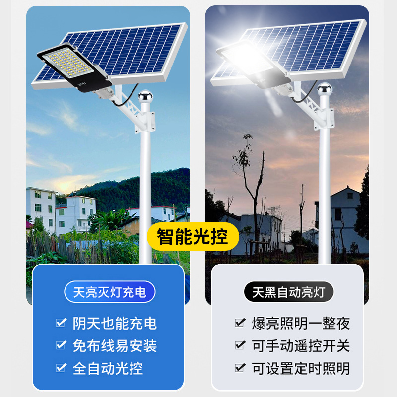 Solar street lamps, new rural road engineering lighting lamps, outdoor waterproof garden lamps, 6-meter high pole street lamps wholesale details Picture