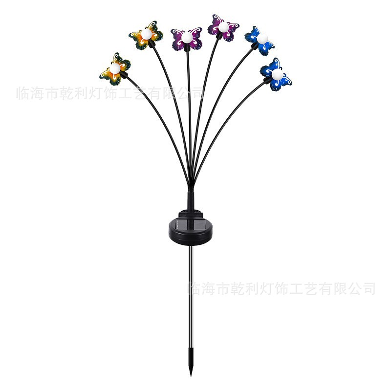 Cross-border e-commerce fireflies, butterflies, stars, balls, balloons, outdoor waterproof, courtyard gardens, ground sockets, solar light strings Item Picture