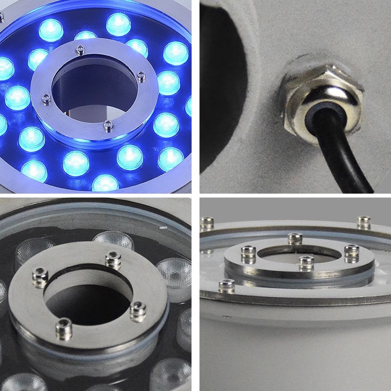 Fountain light led outdoor waterproof fountain, seven-color underwater light, mid-hole water feature, fishpond underwater color-changing landscape spotlight Application Scenario
