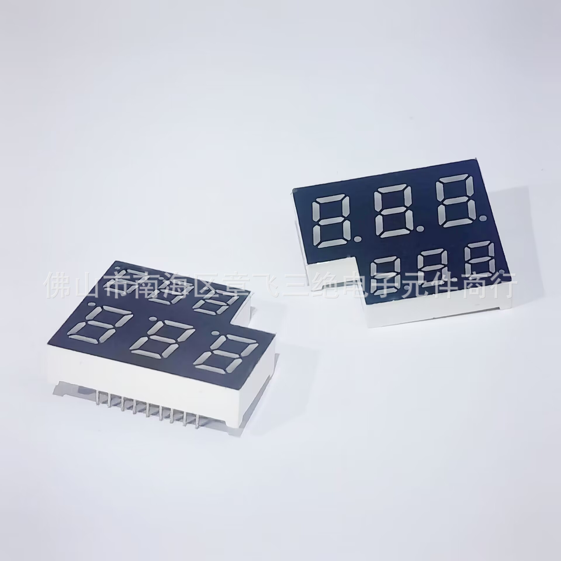 Digital tube 3026 high-brightness digital tube 6-digit irregular-shaped led digital tube display screen, blue on top and red at the bottom led digital tube Specification drawing
