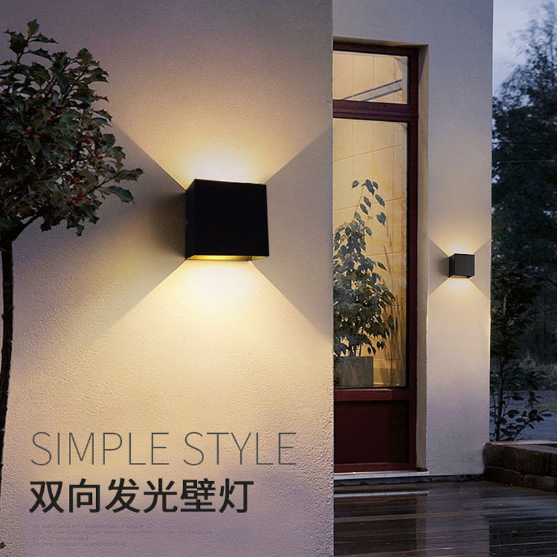 6W, 12w aluminum outdoor LED wall lamps, waterproof wall lamps, indoor corridor lights, white and black, BD74, BD86 details Picture