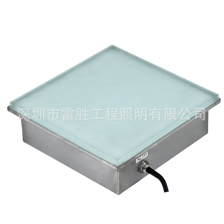 Factory direct supply of LED square floor tile lights, seven-color gravity sensor luminescent buried lights, outdoor square floor lights Application Scenario