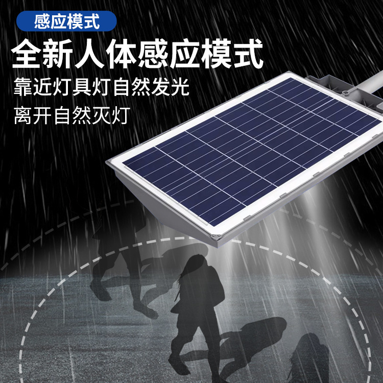 Cross-border new solar outdoor garden lamps, household outdoor human body sensing new rural lighting led street lamps details Picture
