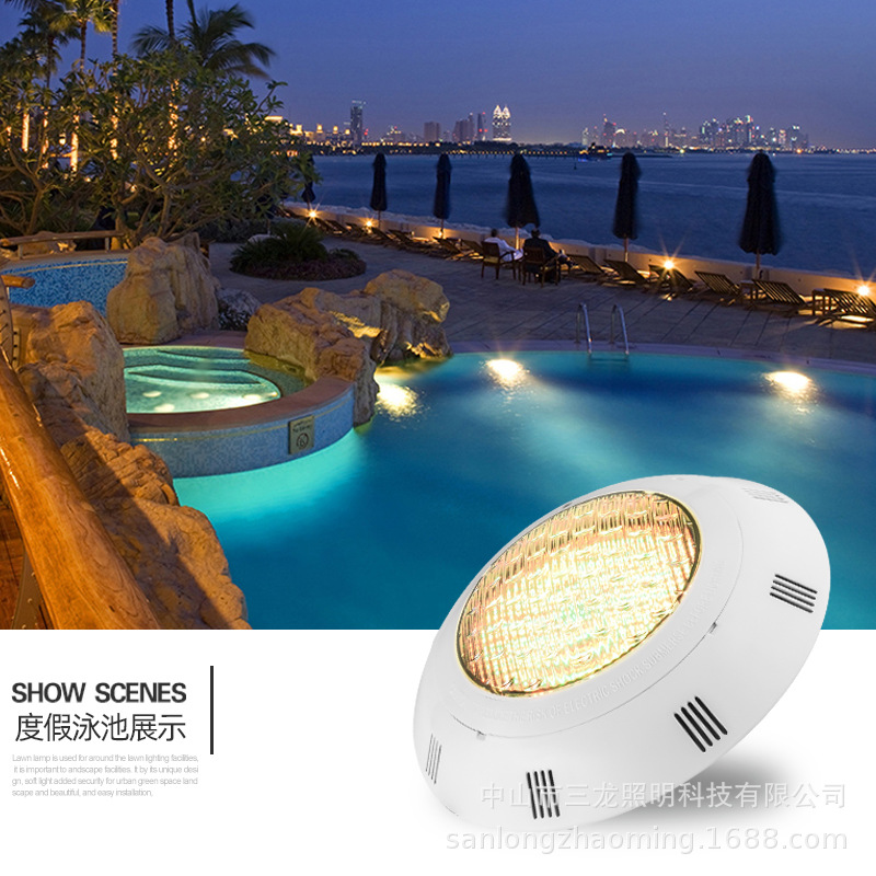 LED swimming pool lights, underwater lights, cross-border exclusive supply, high-quality 18W, 24W, 35W, 45W, 54W wall-mounted Application Scenario