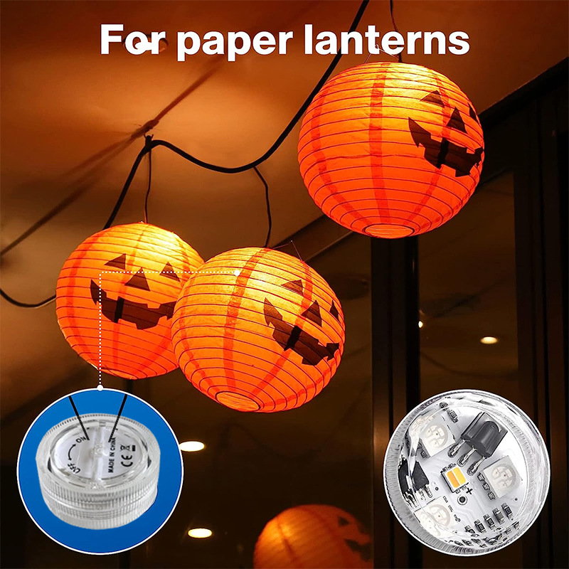 Cross-border 3cm mini diamond diving light, RGB knob, fish tank, aquarium, swimming pool landscape light, pumpkin decoration Application Scenario