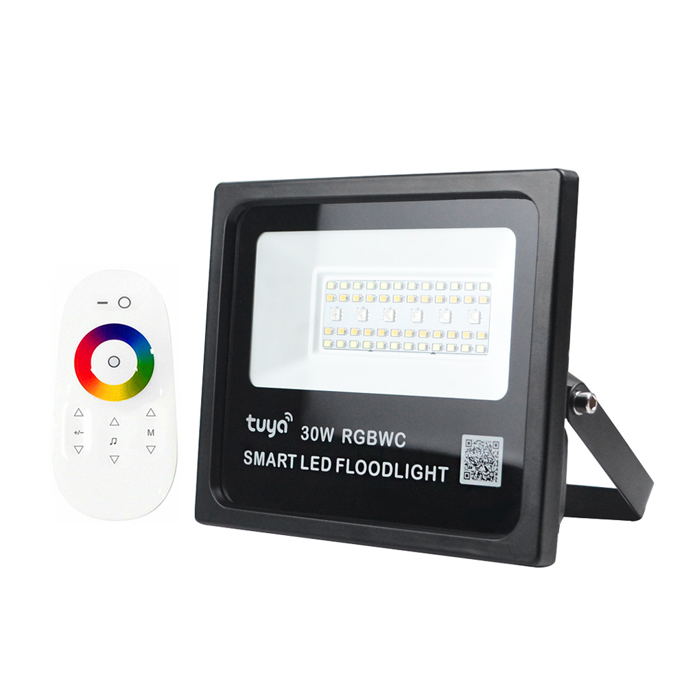 ZIGBEE Graffiti Smart WiFi30W Floodlight RGBWC Full Color Band Remote Control IP66 Courtyard Waterproof Floodlight Item Picture